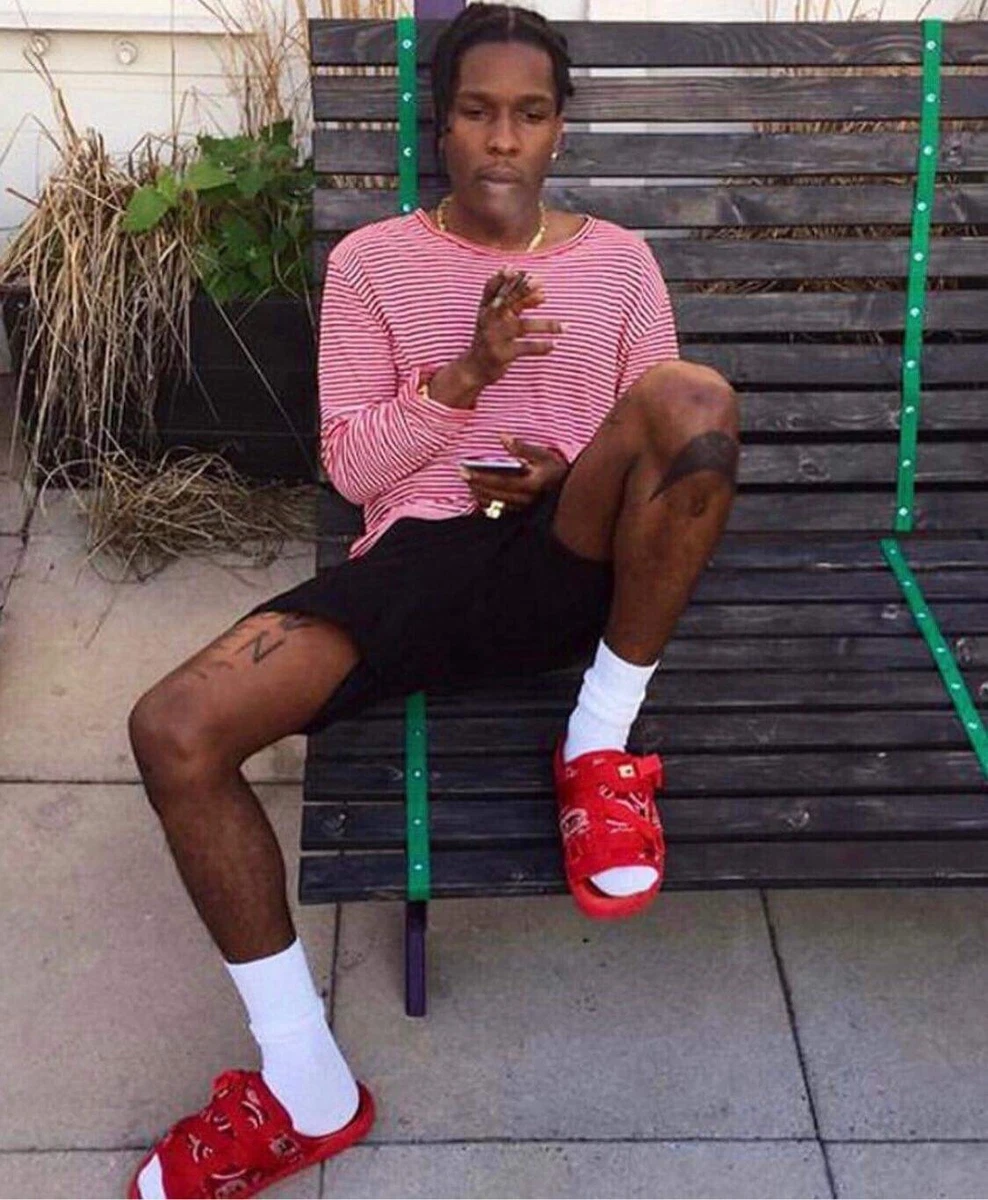 Asap rocky online visvim sandals