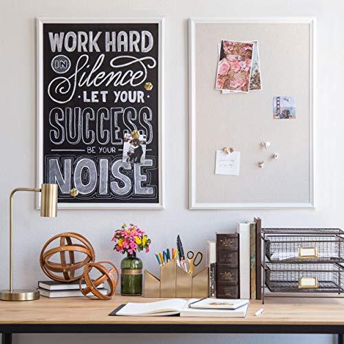 30x20 White Linen Bulletin Board with Farmhouse Frame for Home or Office - Picture 11 of 11