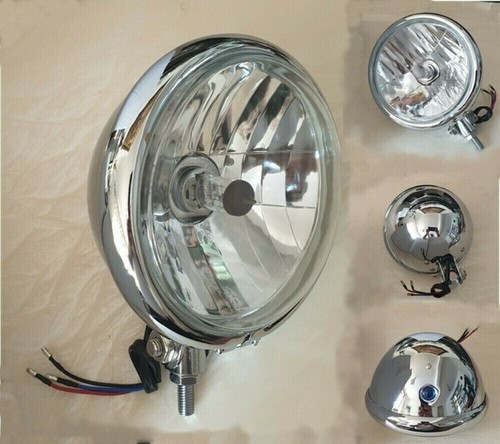 Faro lateral brillante personalizado de 5,75" para motocicletas HG18-H4-12V-60/55W - Imagen 4 de 11