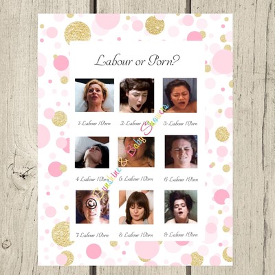 Baby shower game Labour,Labour porn 20 sheets Ethnic Version