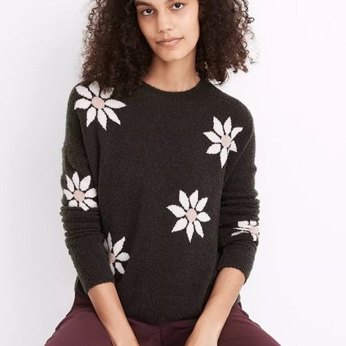 Madewell Floral Intarsia Pullover 