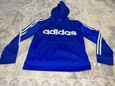 Adidas Sweatshirt Youth sz Medium 10-12 Pullover Hoodie blue