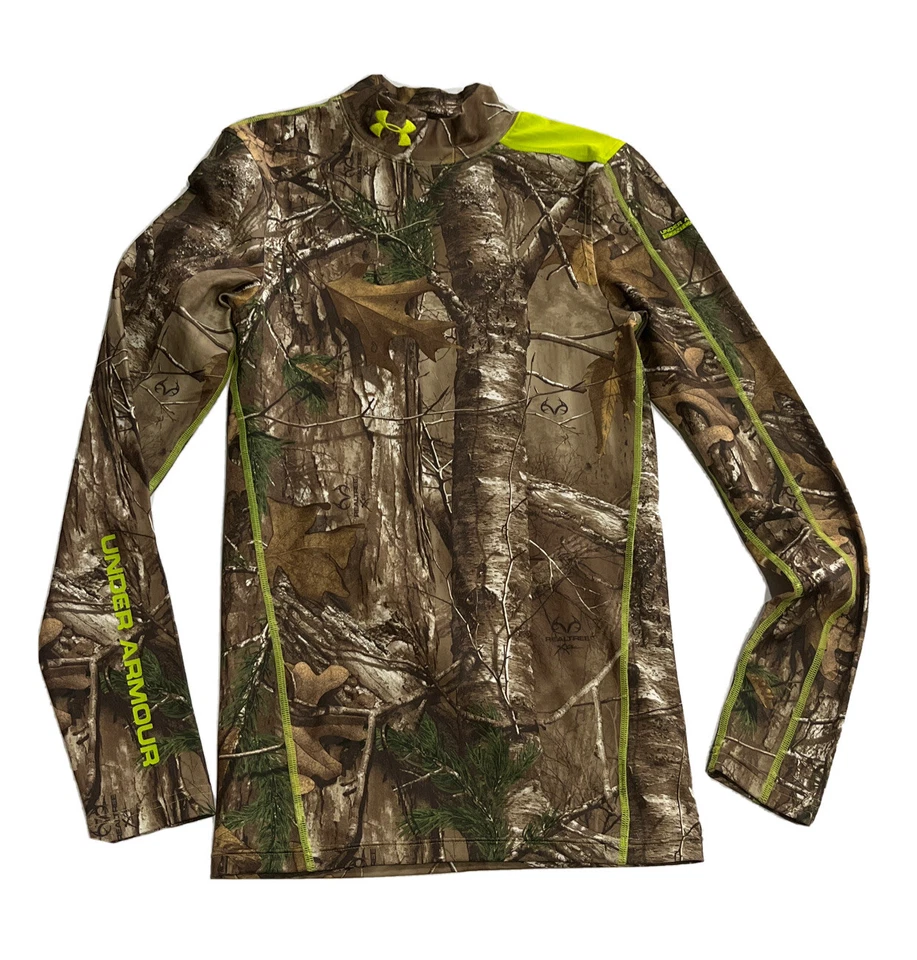 Under Armour men's Infrared Evo Mock BaseLayer Camo top Shirt - Small - Realtree - Image 3 of 4