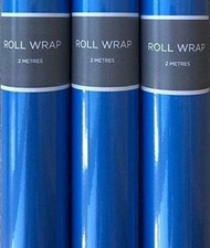  6M Hallmark Blue Wrapping Paper Rolls 3 x 2 metres rolls -Birthday/Any Occasion