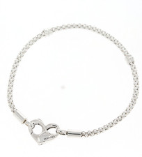 GENUINE PANDORA Moments Studded Chain Heart Clasp Bracelet 592453C00