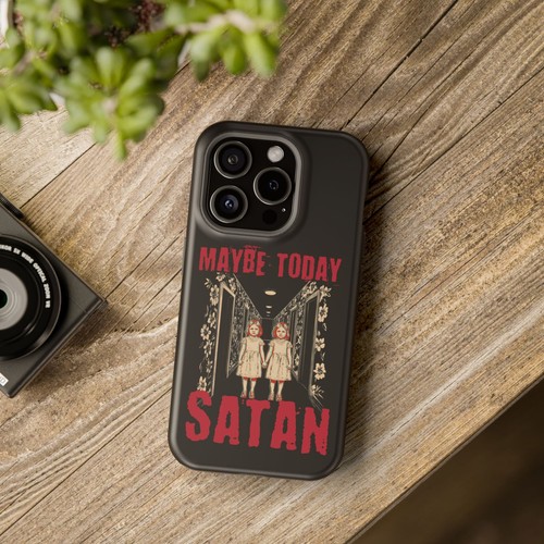 Maybe Today Satan, Horror Themed Humor Halloween Gothic Magnetic Tough Cases - Picture 56 of 113