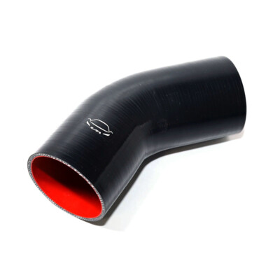 4-Ply Reinforced  3.5'' ID 45 Degree Elbow Silicone Hose Coupler black