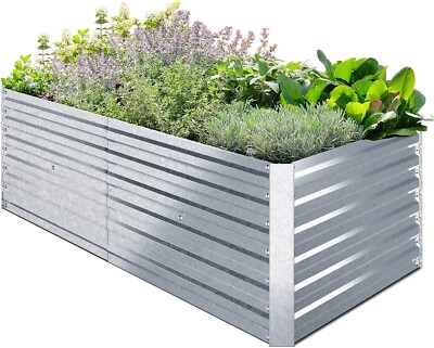 Premium Raised Garden Bed 6'x3'x2' for Outdoor Galvanized Steel Deep Planter Box