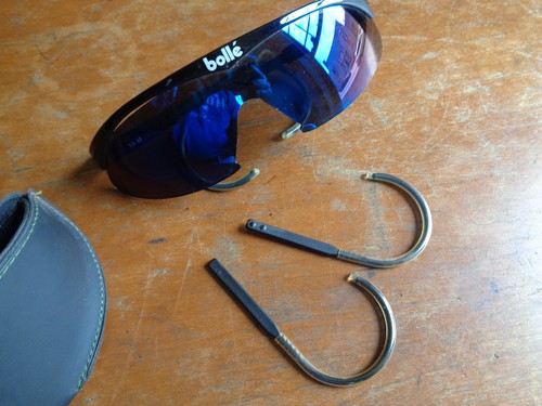 Occhiali da sole vintage Bolle microEdge con bracci di ricambio e custodia avvolgente - Foto 3 di 6