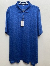 NEW Peter Millar Summer Comfort Men's Golf Polo Shirt XL Blue NWT  110 XL