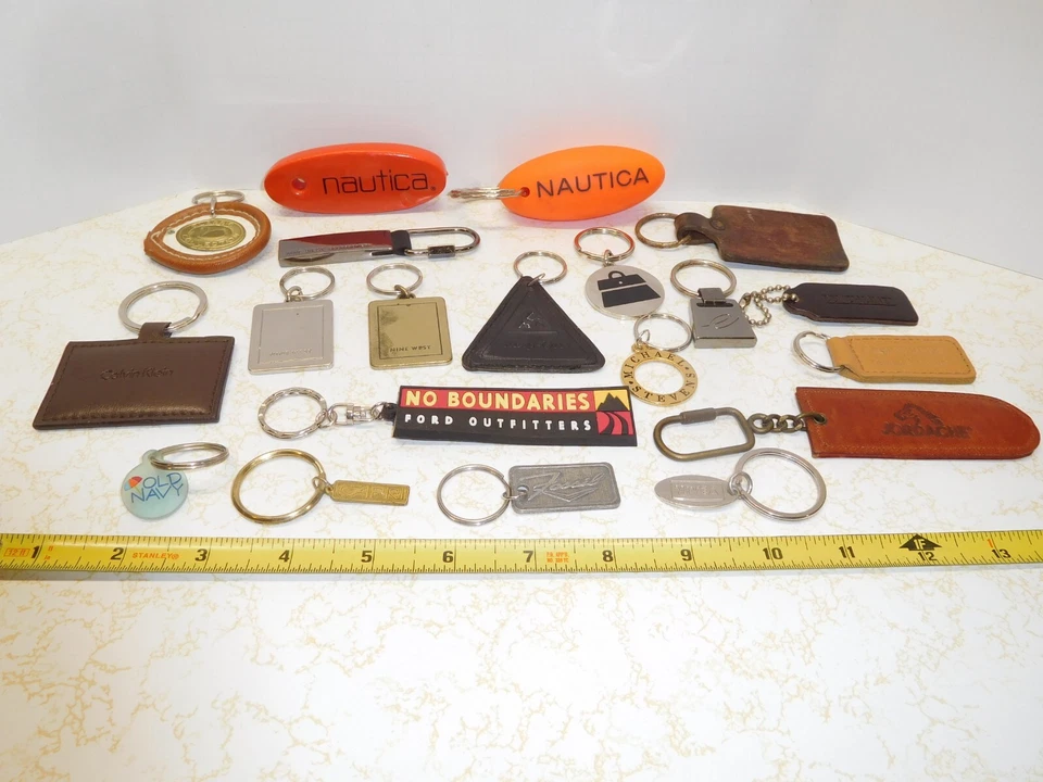 20 Vintage Clothes/Clothing Brands Advertising Keychains ~ Nautica, Nine West - Image 2 of 4