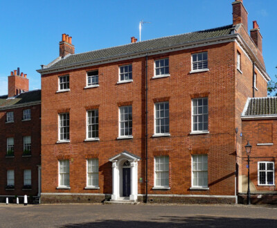 PHOTO  7 THE CLOSE NORWICH PLAIN AND STATELY GEORGIAN LATE C18TH WITH A PEDIMENT