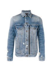 R13 Distressed Trucker Jacket -. Size Large.