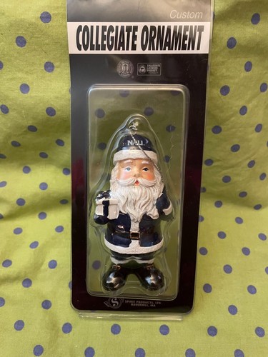 Northern Arizona University NAU Collegiate 4" Ornament Santa w/Gift - NEW