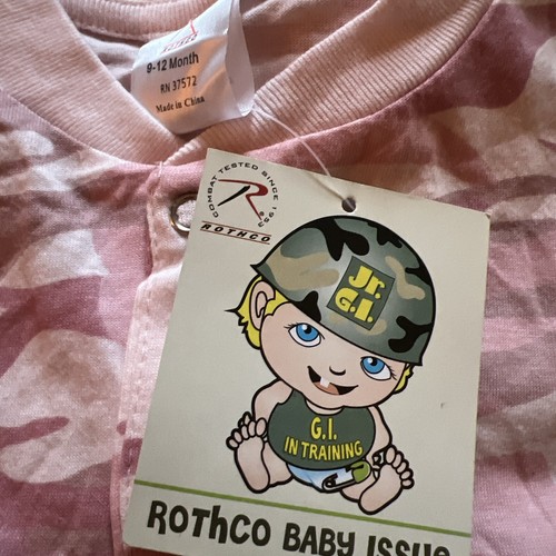 67059 Rothco Pink Baby Long Sleeve Jumpsuit 9-12 Months - Picture 2 of 2