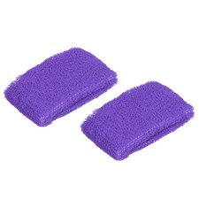 2Pcs 8x5cm Sport Wristbands Terry Absorbent Tennis Sweatband, Violet
