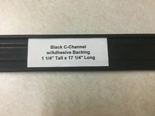 Black C-Channel Label/Tag Holder w/Adhesive Backing 1-1/4" x 17-1/4 (Pkg of 50)