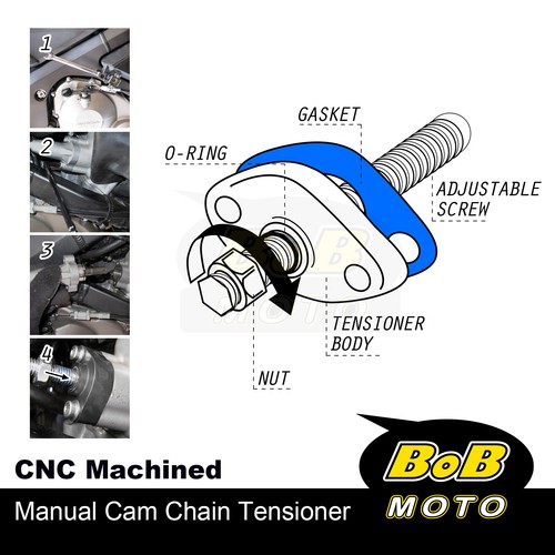 CNC Manual Cam Chain Tensioner Fit Suzuki GSXR 750 600 SV650 Hayabusa RMX 450 - Picture 6 of 10