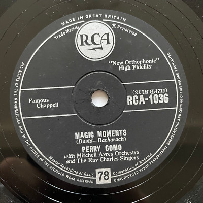 PERRY COMO ''Magic Moments/ Catch a Falling Star'' 50er Jahre Jukebox Klassiker
