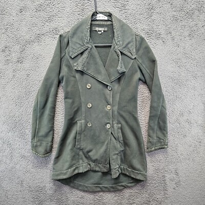 Transit Par Such TR-900 Trench Coat Women Size 3 Gray Double Breasted