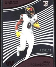 2022 Panini Chronicles #CVR-14 Brian Robinson Jr. Clear Vision Rookies Red #/199