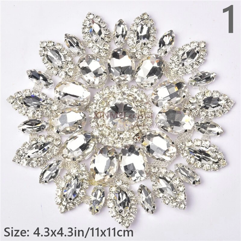 11 см бриллиант со стразами кристалл аппликации нашивка отделки DIY сумка шляпа декор - Изображение 4 из 4