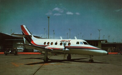 Air Us Airlines Handley Page Jetstream 3 Aircraft Vintage Postcard