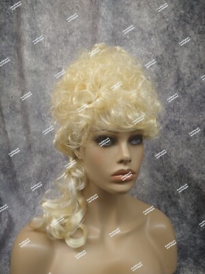 Blonde Colonial Belle Wig Southern Miss Debutante Victorian Lady Saloon Madame