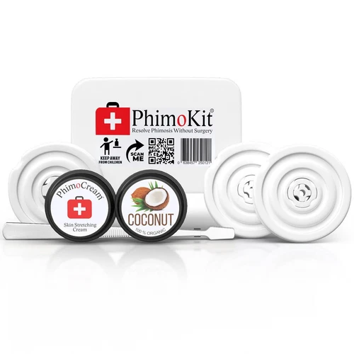 Phimosis Kit To Cure a Tight Foreskin 22 Unique Rings With Phimo Cream and Oil