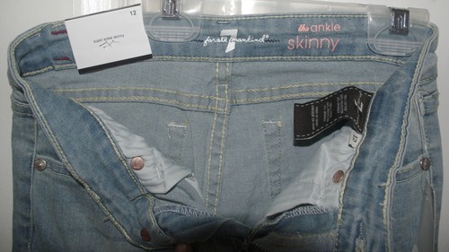 NWT 7 For All Mankind Super Ankle Skinny Stretch "Vintage Air Light" Jeans Sz 12 - Picture 5 of 5