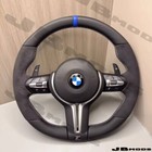 BMW F80 F82 F30 F32 M3 M4 Alcantara Leather Blue Stripe Auto Steering Wheel