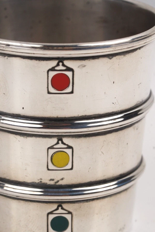 Taza medidora vintage Gorham 354 plata esterlina MGCC 1961 Lauer Bowl semáforo Foto 2 de 4