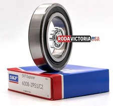 SKF 6008 2RS1/C2 DEEP GROOVE BALL BEARING, RUBBER SEALED 40x68x15mm