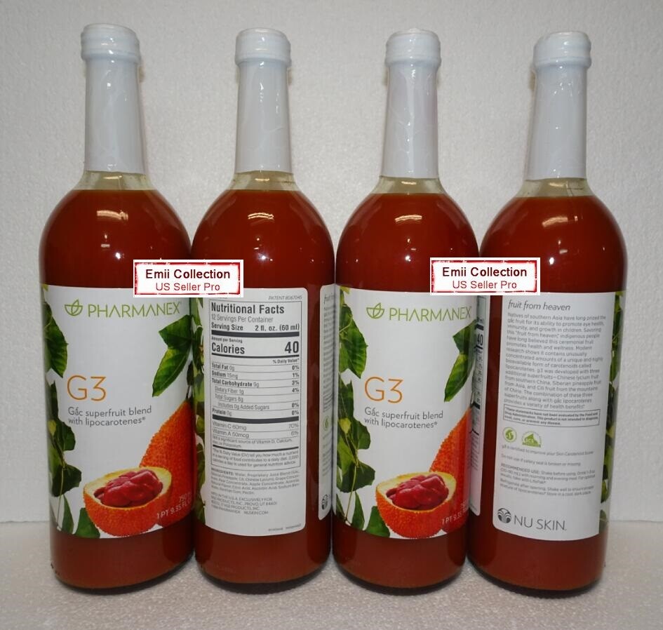 Nu Skin Nuskin Pharmanex Gac G3 Juice, 2 Pack (4 Bottles) Sealed
