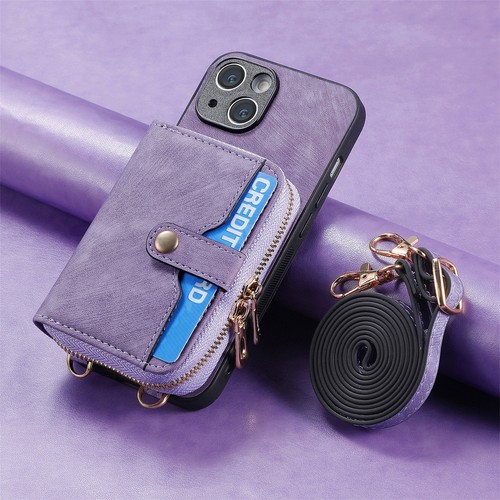 Zip Leather Wallet Case + Strap For Apple iPhone 16 15 14 12 11 XR SE 8 7 6 Plus - Picture 23 of 24
