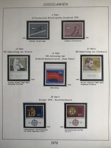 Yugoslavia,Small Collection,Years 1976,MNH