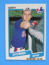 1990 FLEER #363 LARRY WALKER ROOKIE HOFer NM-MT MINT RC