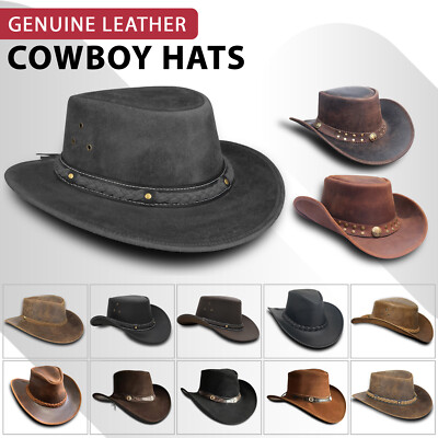 Cowboyhüte Echtleder Australian Western Crazy Horse Busch Classic Hut