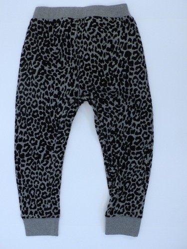 CREWCUTS Girls Gray Black Animal Print Cotton Stretch Knit Lounge Pant Sz 7 - Picture 8 of 9