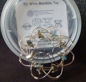 Download Mandala 3d Juguete De Alambre De Geometria Sagrada Delfines Y Azul Cuarzo Ebay