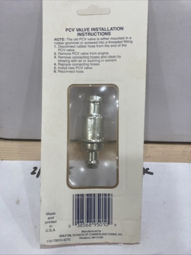 Cruisemaster PCV Valve PC-83 Gulf Gasoline NOS - Picture 3 of 3