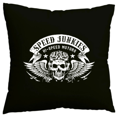 Kissenbezug Biker - Rocker - Gothic - Vintage - Skull - Ghost - C Schwarz 600092
