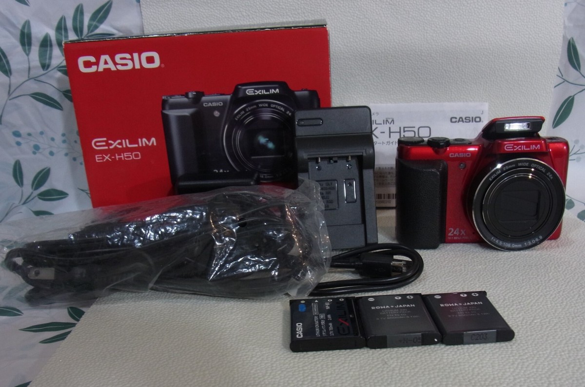 Casio EXILIM EX-H50,RED,16MP,24x,3in,f/3.0 Excellent from Casio EXILIM EX-H50,RED,16MP,24x,3in,f/3.0 Excellent from