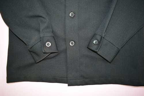 Vintage Leisure Jacket Stockman Size M/L 70s Green 2 Pocket Poly Fashion Work - Picture 5 of 10