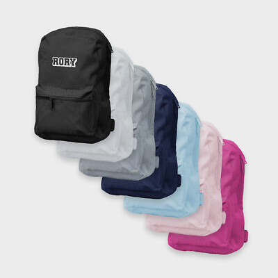 Rucksack mit Namen personalisiert, Rucksack mit individuellem Namen für Kinder Jungen Mädchen STIL 4