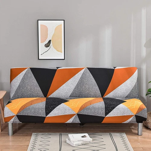 Printed Futon Covers Stretch Sofa Bed Slipcover Anti Slip Elastic Couch Cover - Picture 51 of 90