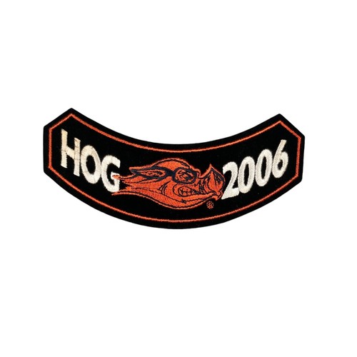 2006 Harley Davidson Owners Group HOG Membership Rocker Patch Vest Jacket Cycle - 第 1/3 張圖片