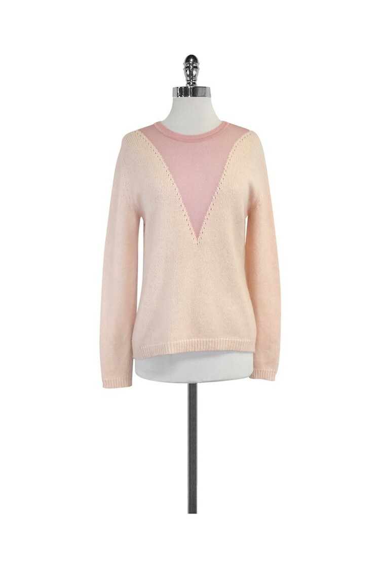Carven- Pink Angora Blend Sweater Sz S Carven- Pink Angora Blend Sweater Sz S