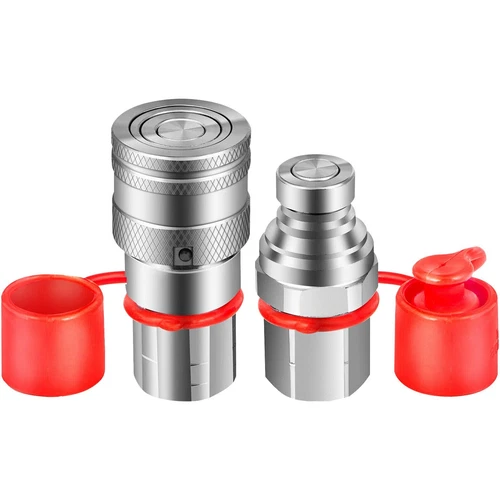 2Set 1/2" Skid Steer Bobcat Flat Face Hydraulic Quick Connect Coupler / Coupling - Bild 4 von 8