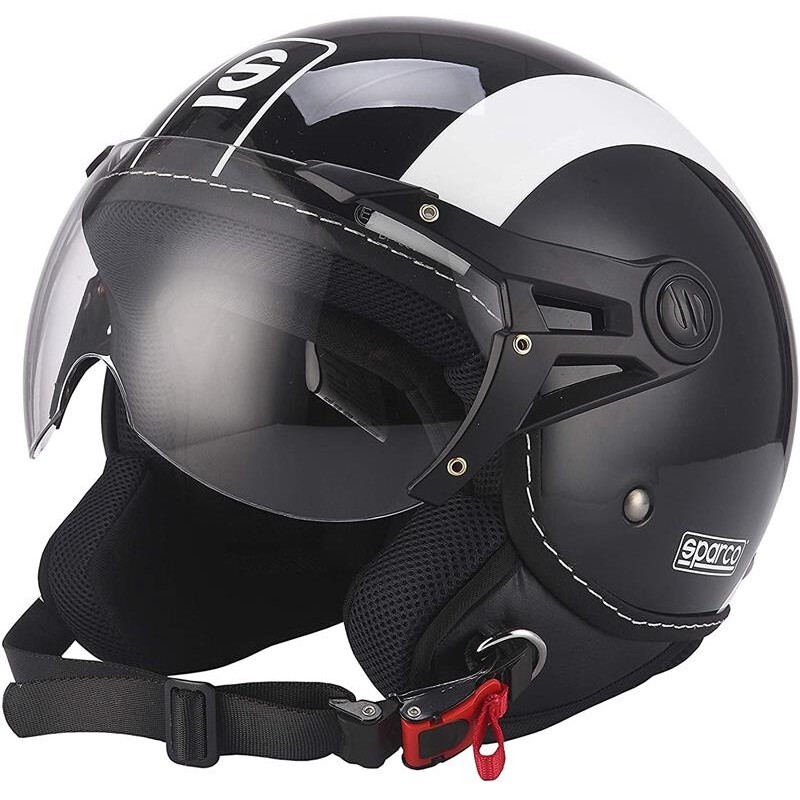 CASCO SPARCO SP501 DEMI-JET NERO E BIANCO MISURA S